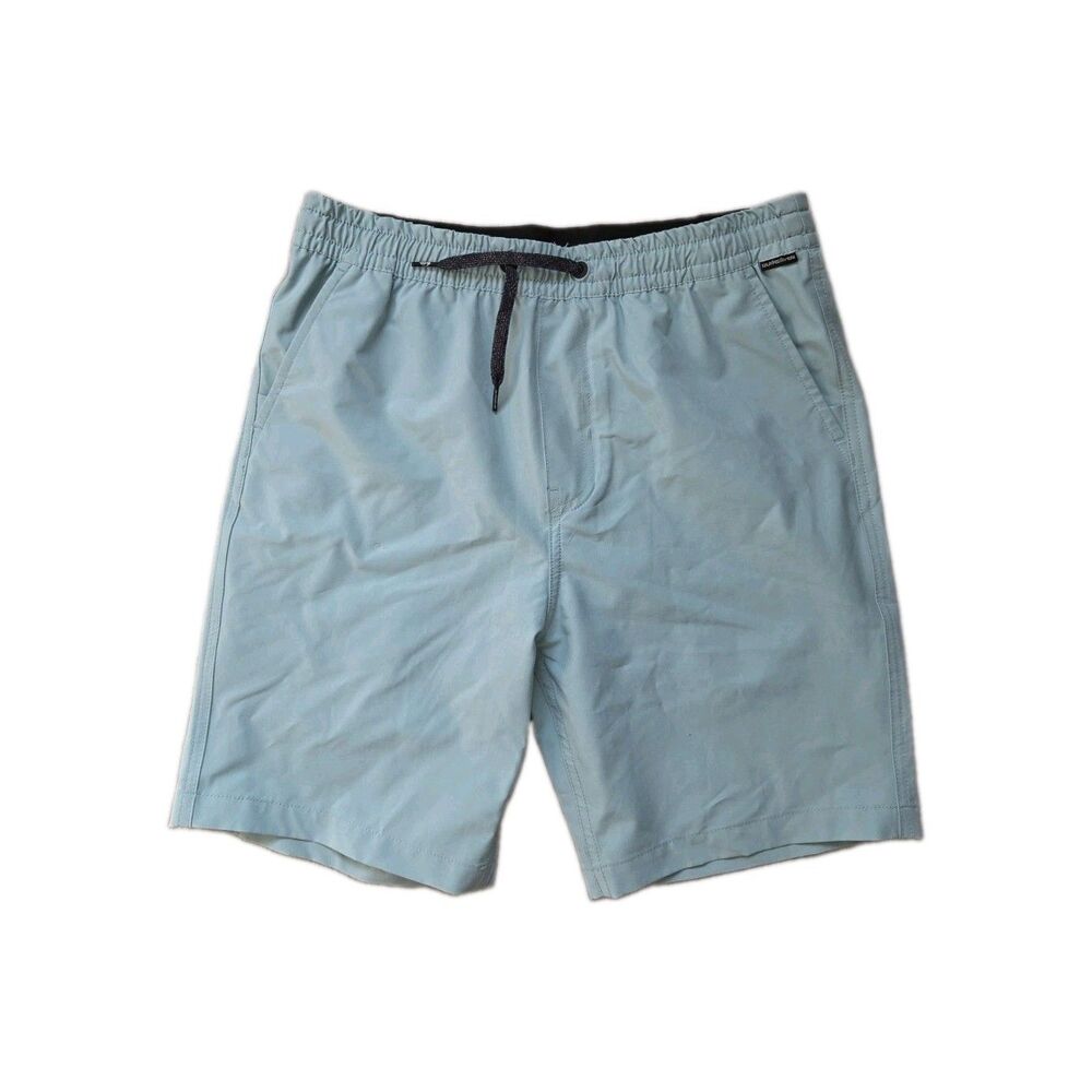 Quiksilver Aqua Blue Amphibian Hybrid Stretch Drawstring Shorts Mens L EUC